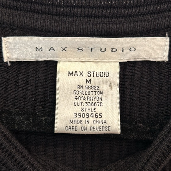 Max Studio medium black ribbed sweater dress - Picture 4 of 4